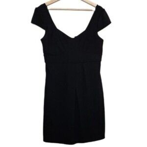 PINS & NEEDLES  | Empire Waist Black Mini Comfy Stretch Dress LBD Sz L